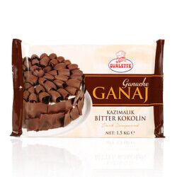 Ovalette Bitter Ganaj Kuvertür 1500 G - Katsan